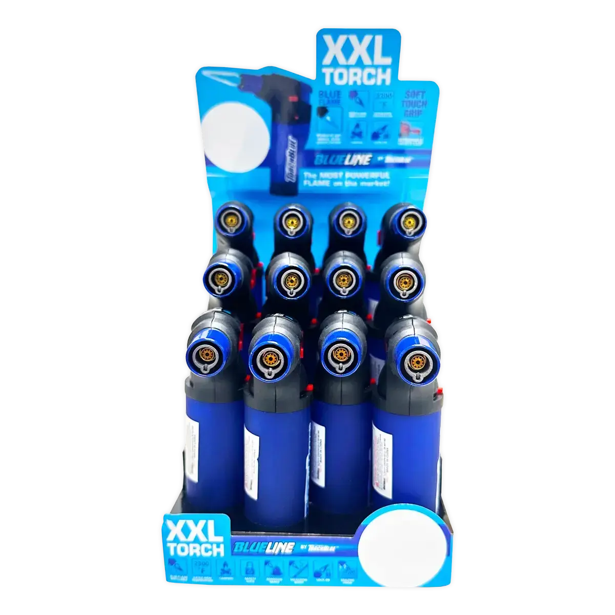 Torch Tower – 3 Tier Countertop Assortment - 49 Pieces Per Retail Ready Display 88670 TORCH BLUE