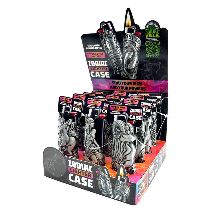 Zodiac Lighter Case - 12 Pieces Per Retail Ready Display 24952
