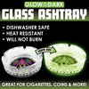 Glow in The Dark Glass Ashtray - 6 Pieces Per Retail Ready Display 25136 SMOKEZILLA