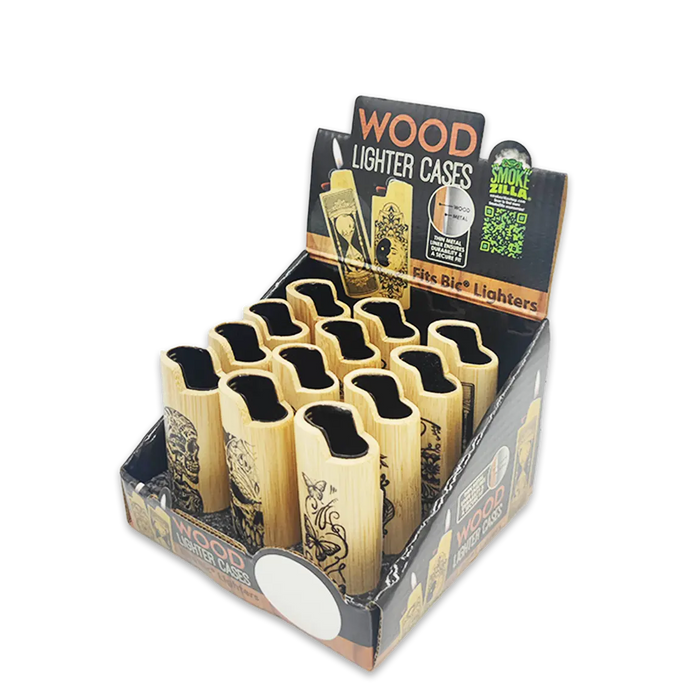Wood Lighter Case - 12 Pieces Per Retail Ready Display 25137