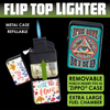 Metal Flip Top Lighter - 12 Pieces Per Retail Ready Display 25279 SMOKEZILLA