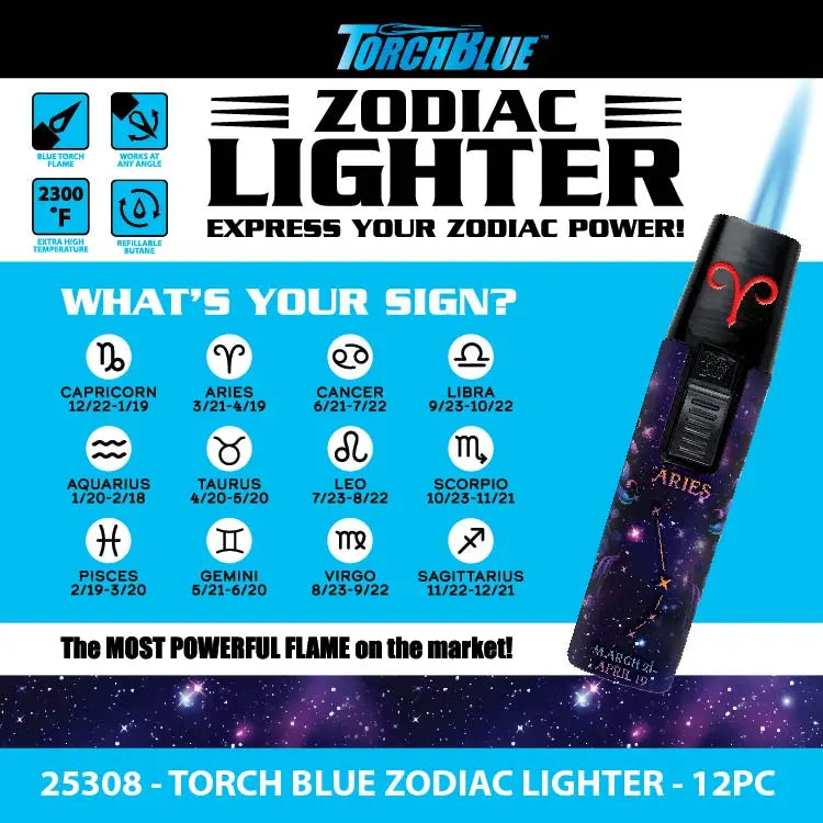 Zodiac Lighter - 12 Pieces Per Retail Ready Display 25308 SMOKEZILLA