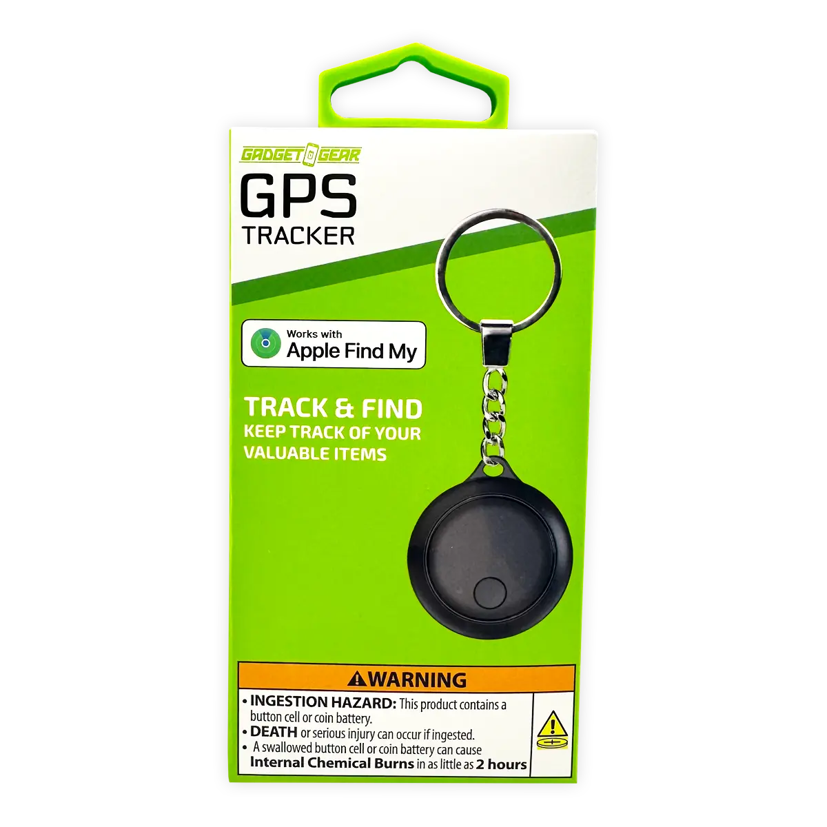 GPS Tracker Key Chain Apple Find My™ Compatible - 6 Pieces Per Retail Ready Display 25483 GADGET GEAR