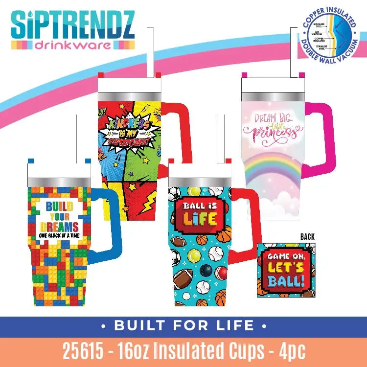 Insulated Drinkware Assortment Floor Display - 26 Pieces Per Retail Ready Display 88582 NOVELTY INC