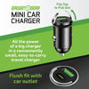 Mini Car Charger DC Dual Port USB / USB-C 20 Watts - 6 Pieces Per Retail Ready Display 25751 GADGET GEAR
