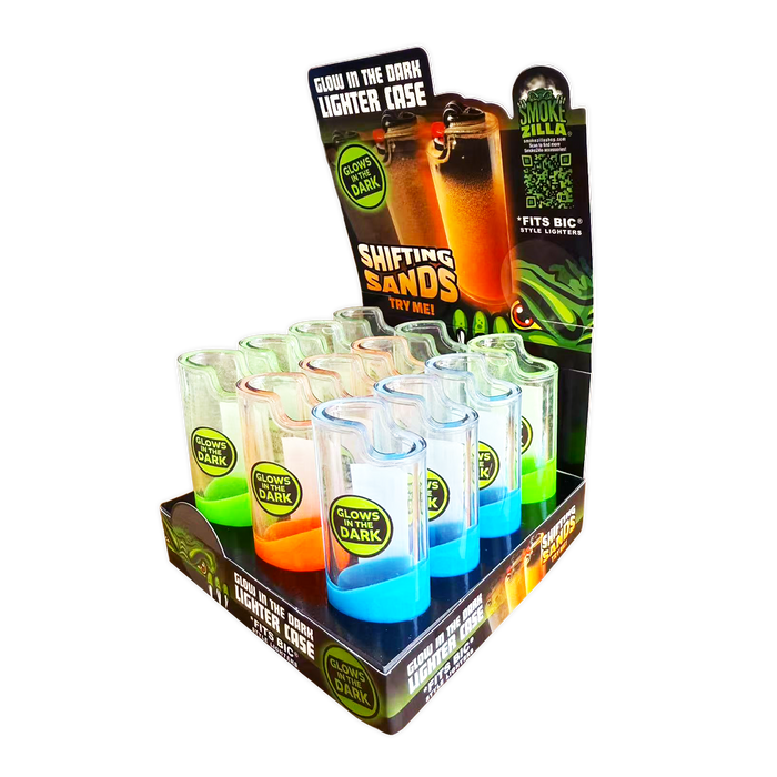 Glow-in-Dark Lighter Case - 12 Pieces Per Retail Ready Display 25834