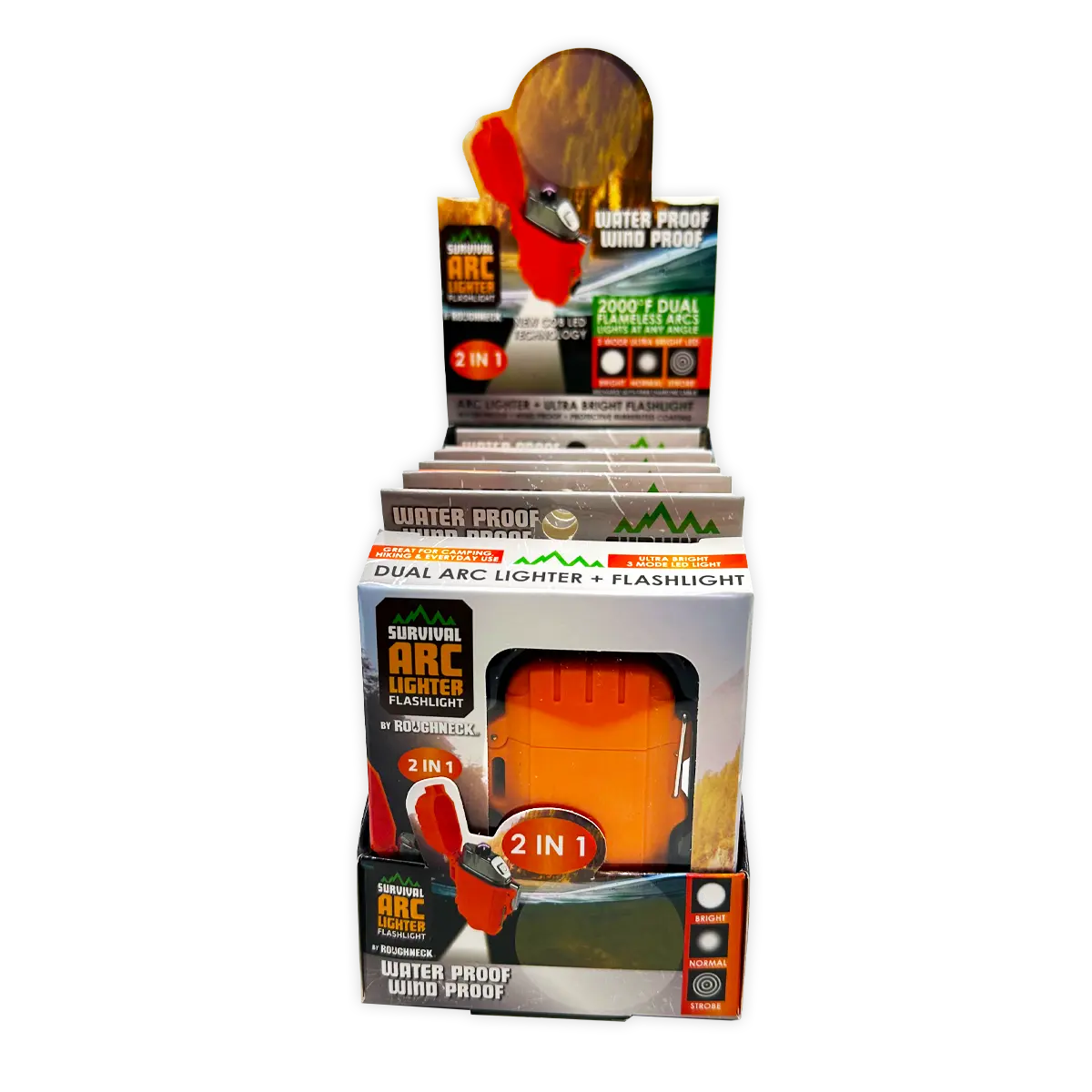 Electric Arc Lighter with LED Flashlight - 6 Pieces Per Retail Ready Display 25913 SMOKEZILLA