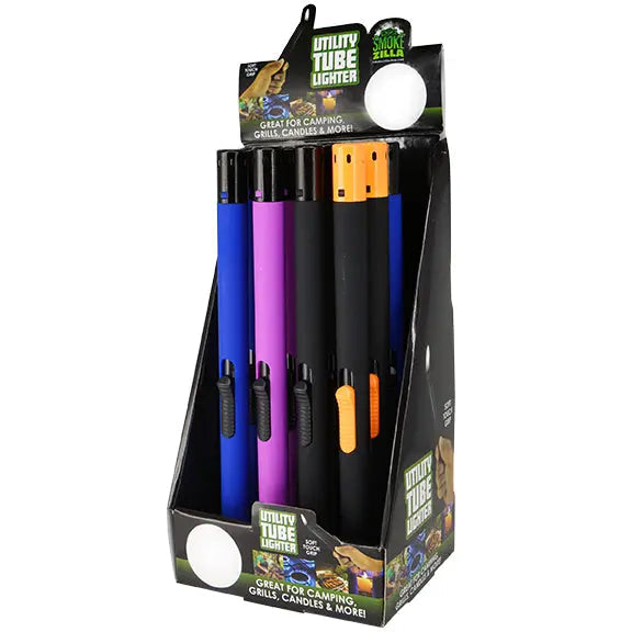 Utility Tube Lighter - 12 Pieces Per Retail Ready Display 25969 SMOKEZILLA