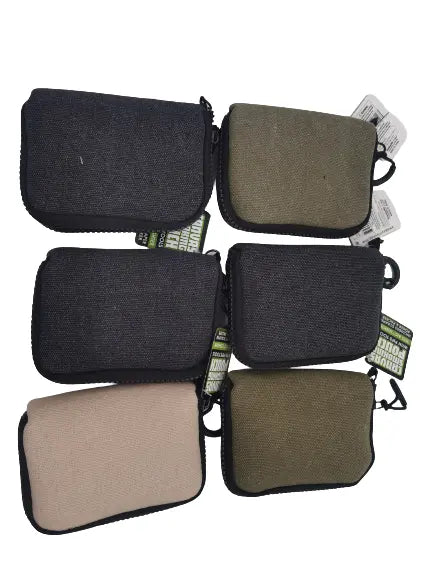 Canvas Smoking Pouch with Zipper  - 6 Pieces Per Retail Ready Display 26016 SMOKEZILLA