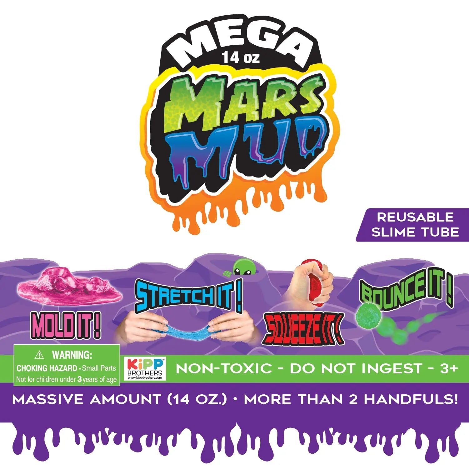 Mega Mars Mud Slime - 12 Pieces Per Display 26668 KIPP BROTHERS