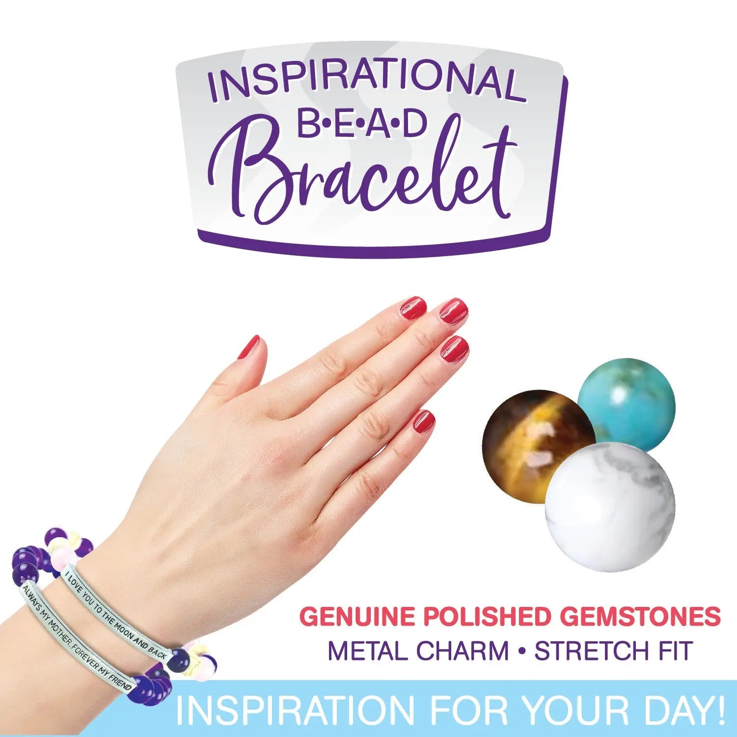 Inspirational Bead Bracelet - 12 Pieces Per Retail Ready Display 26813 KIPP BROTHERS