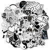 Premium Vinyl Black & White Sticker (pack of 50)