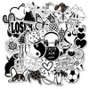 Premium Vinyl Black & White Sticker (pack of 50)