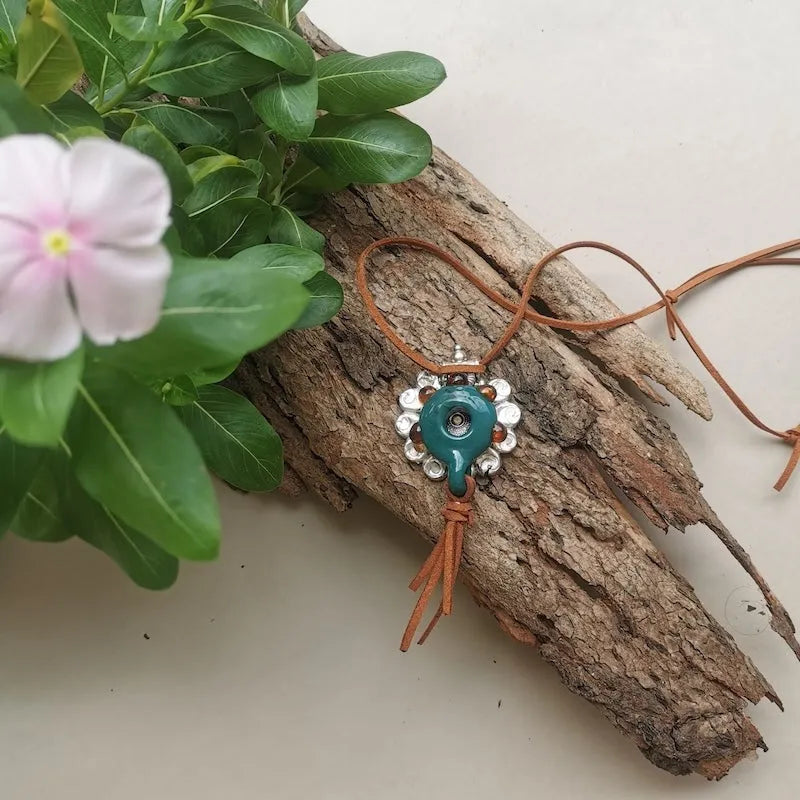 Hand Blown Glass Pendant - Style 10