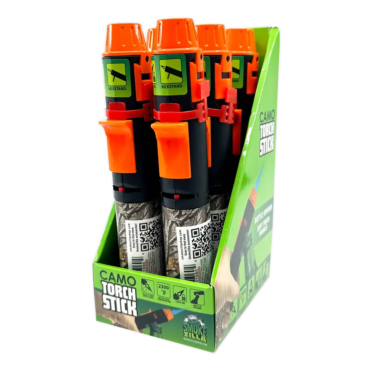 Camo Torch Stick Lighter- 6 Pieces Per Retail Ready Display 40304 TORCH BLUE