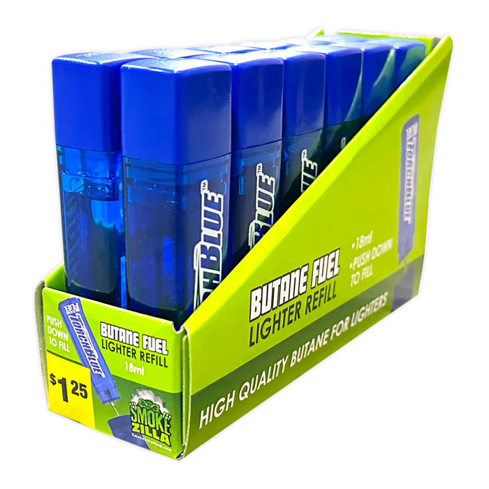 18ML Bulk Torch Blue Butane Refill - 12 Pieces Per Retail Ready Display 40311
