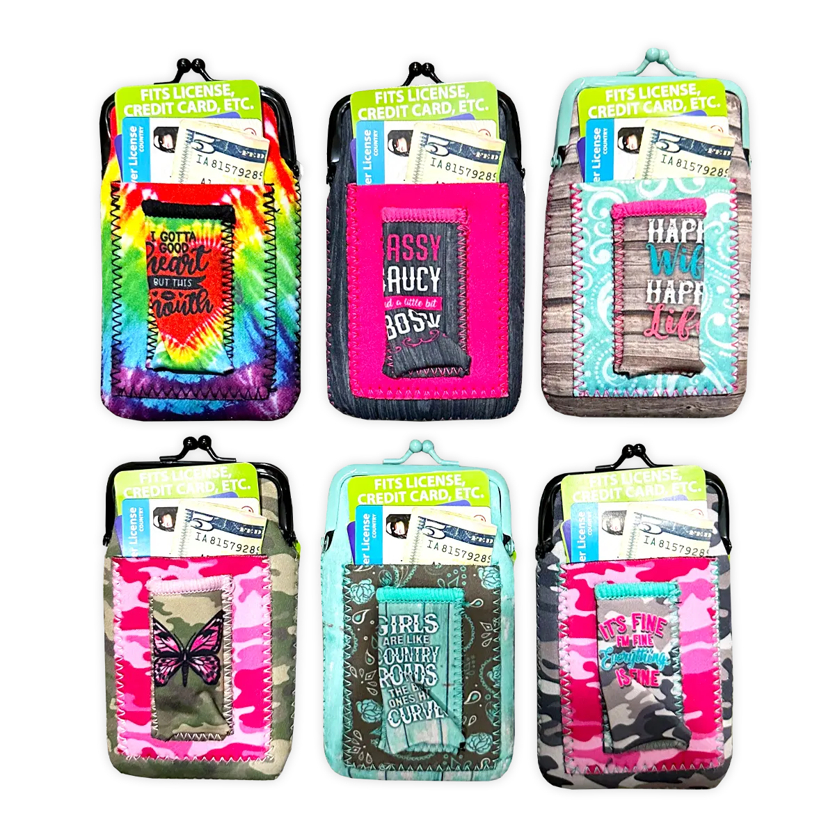Neoprene Cigarette Pouch with Pocket - 6 Pieces Per Retail Ready Display 40312 SMOKEZILLA
