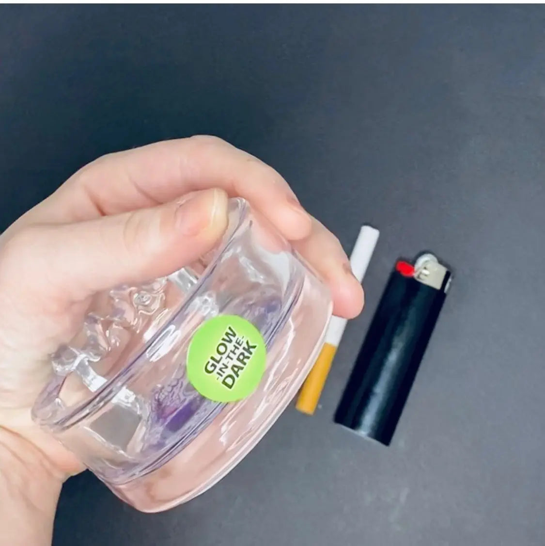 Glass Ashtray in Skull Shaped Design - 4 Per Retail Ready Display 40319 SMOKEZILLA