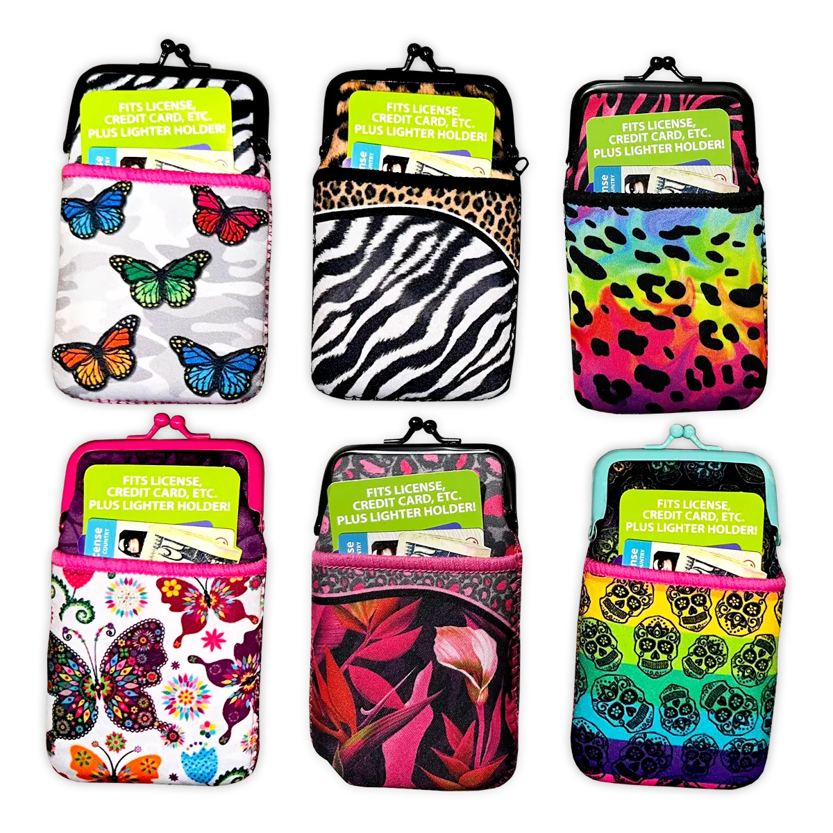 Neoprene Cigarette Pouch with Pocket - 6 Pieces Per Retail Ready Display 40677 SMOKEZILLA