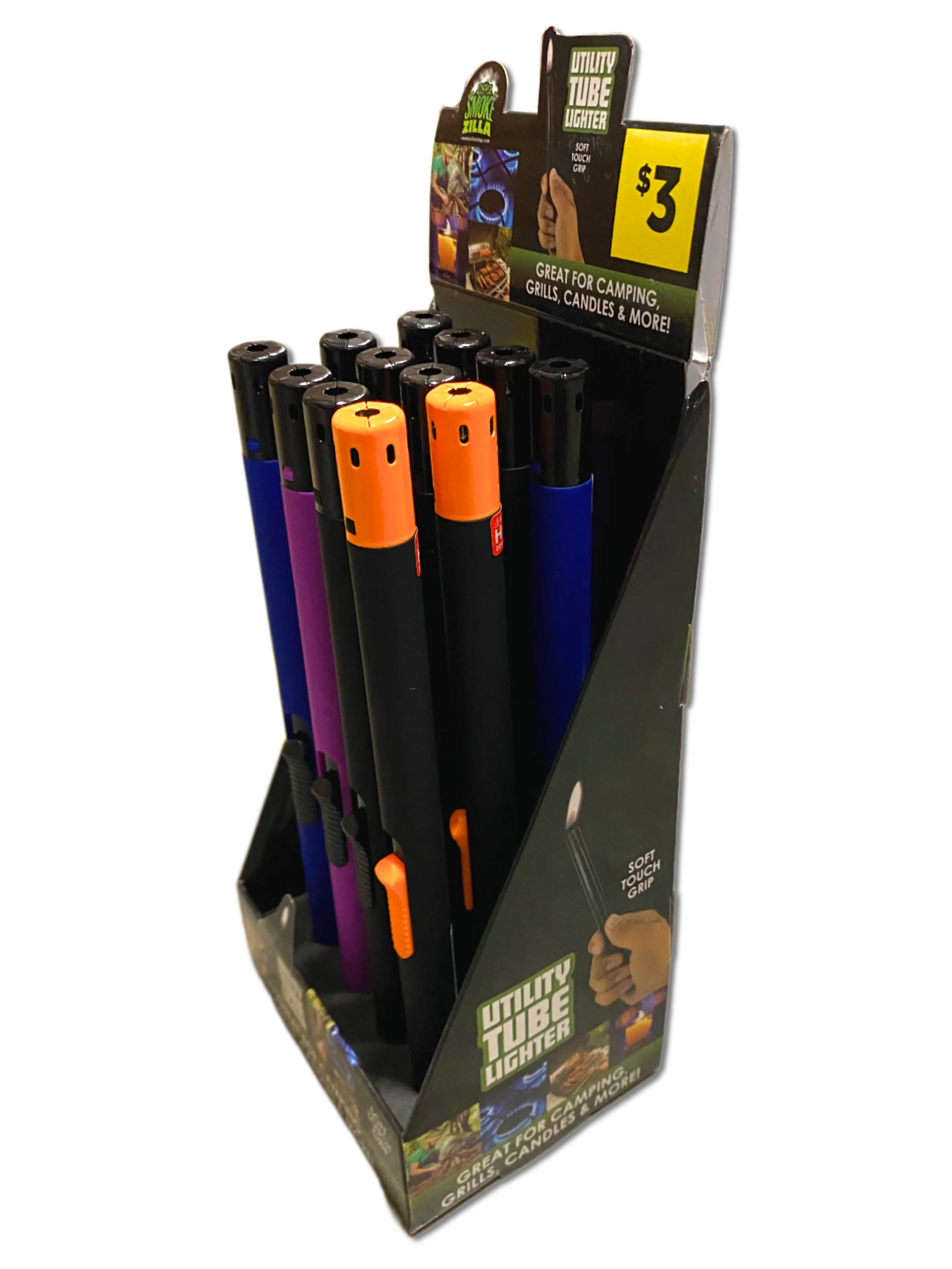 Utility Tube Lighter - 12 Pieces Per Retail Ready Display 40861 SMOKEZILLA