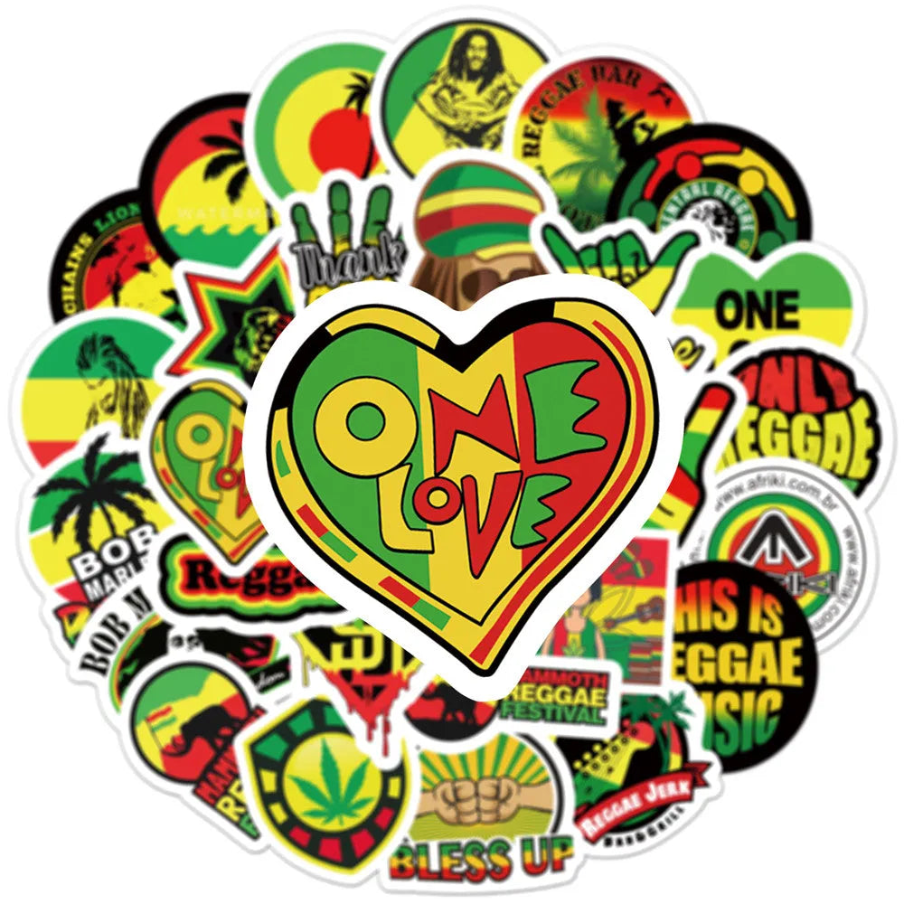 Reggae-themed Sticker Pack