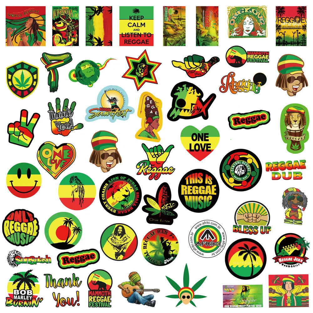 Reggae-themed Sticker Pack
