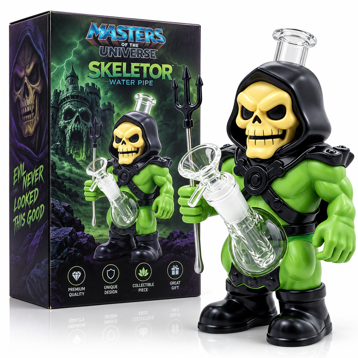 Glass Water Pipe – 8.27"- Skeletor
