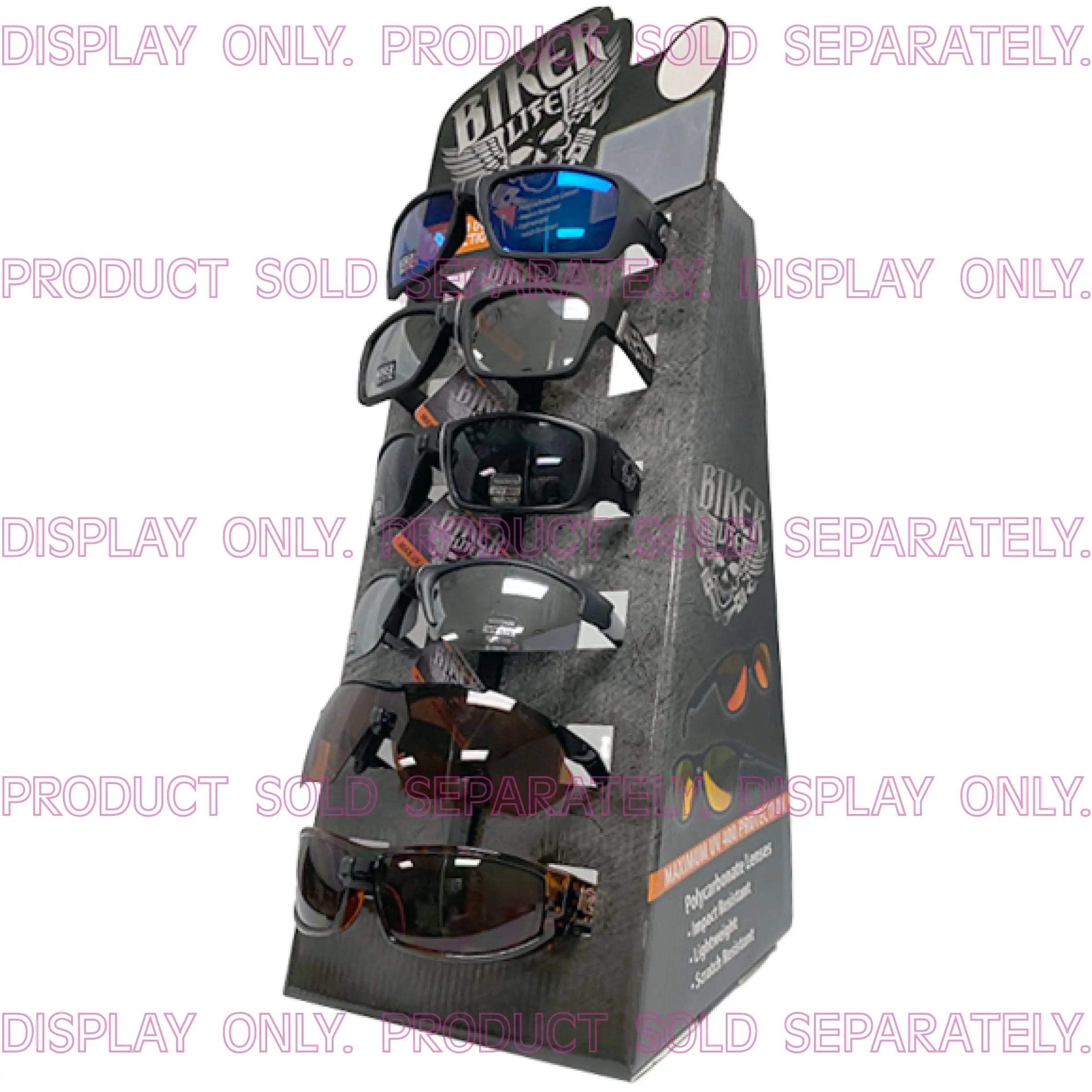Merchandising Fixture - Countertop Corrugated Biker Sunglasses Display 988333 DRIVER'S EDGE