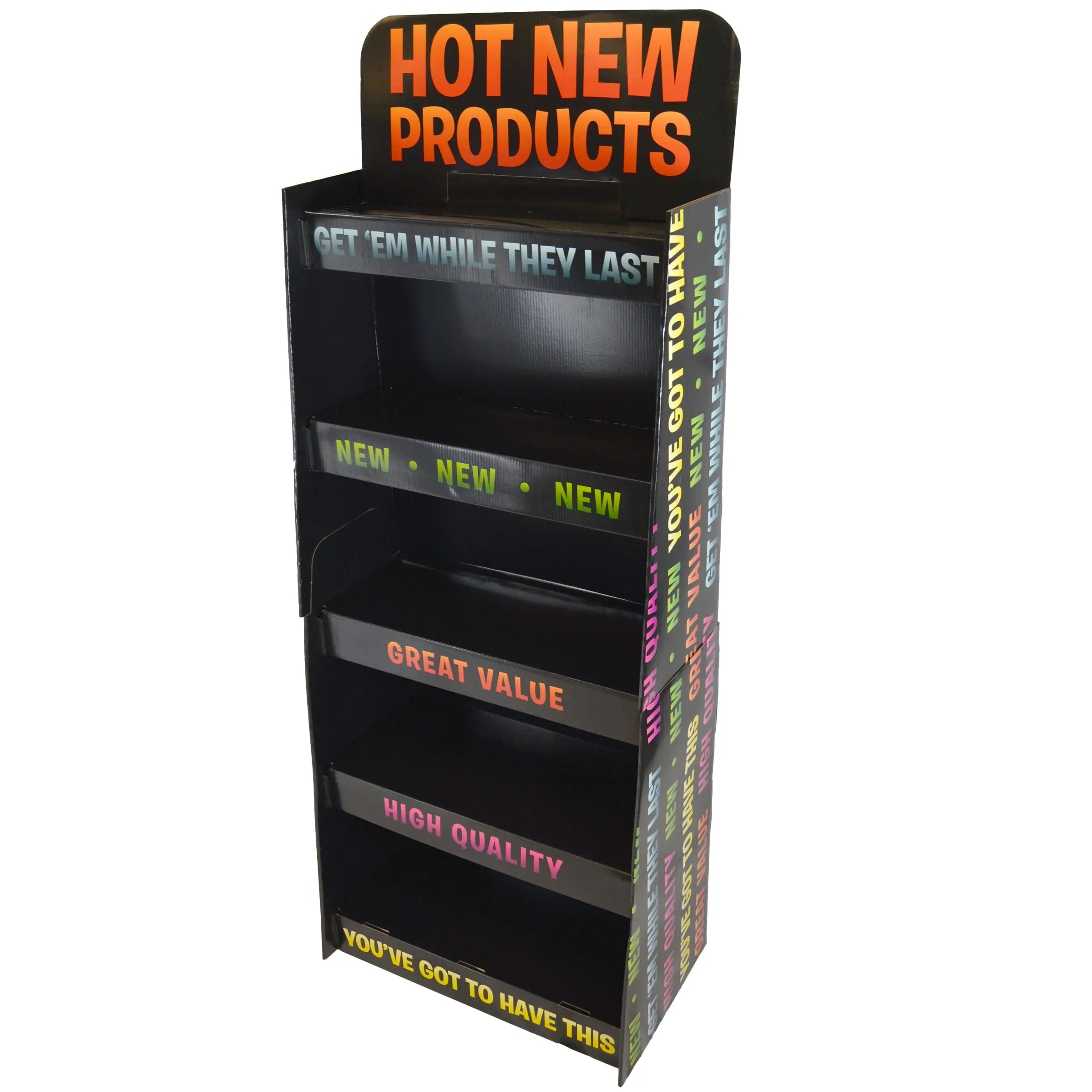 Merchandising Fixture - Corrugated Novelty 2' Floor Display ONLY 972900 NOVELTY INC