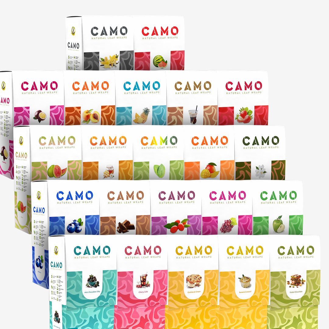 Camo • 5 wrap pouch • 25 Pouch Display, BDD Wholesale
