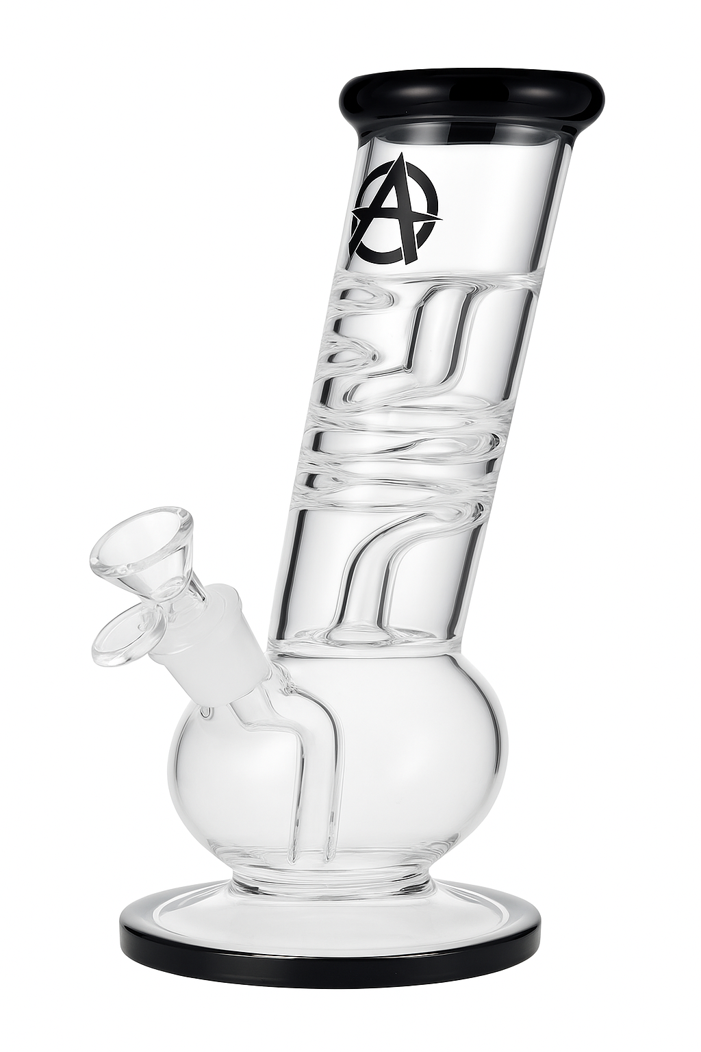 Coil Perc Glass Water Pipe (8")