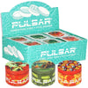 6CT DISPLAY - Pulsar Design Series Aluminum Grinder V2 - 4pc / 2.5" / Assorted Designs, BDD Wholesale