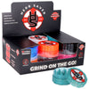 12CT DISPLAY - HerbSaver Grinder - 2.5" / 2pc / Assorted Colors, BDD Wholesale