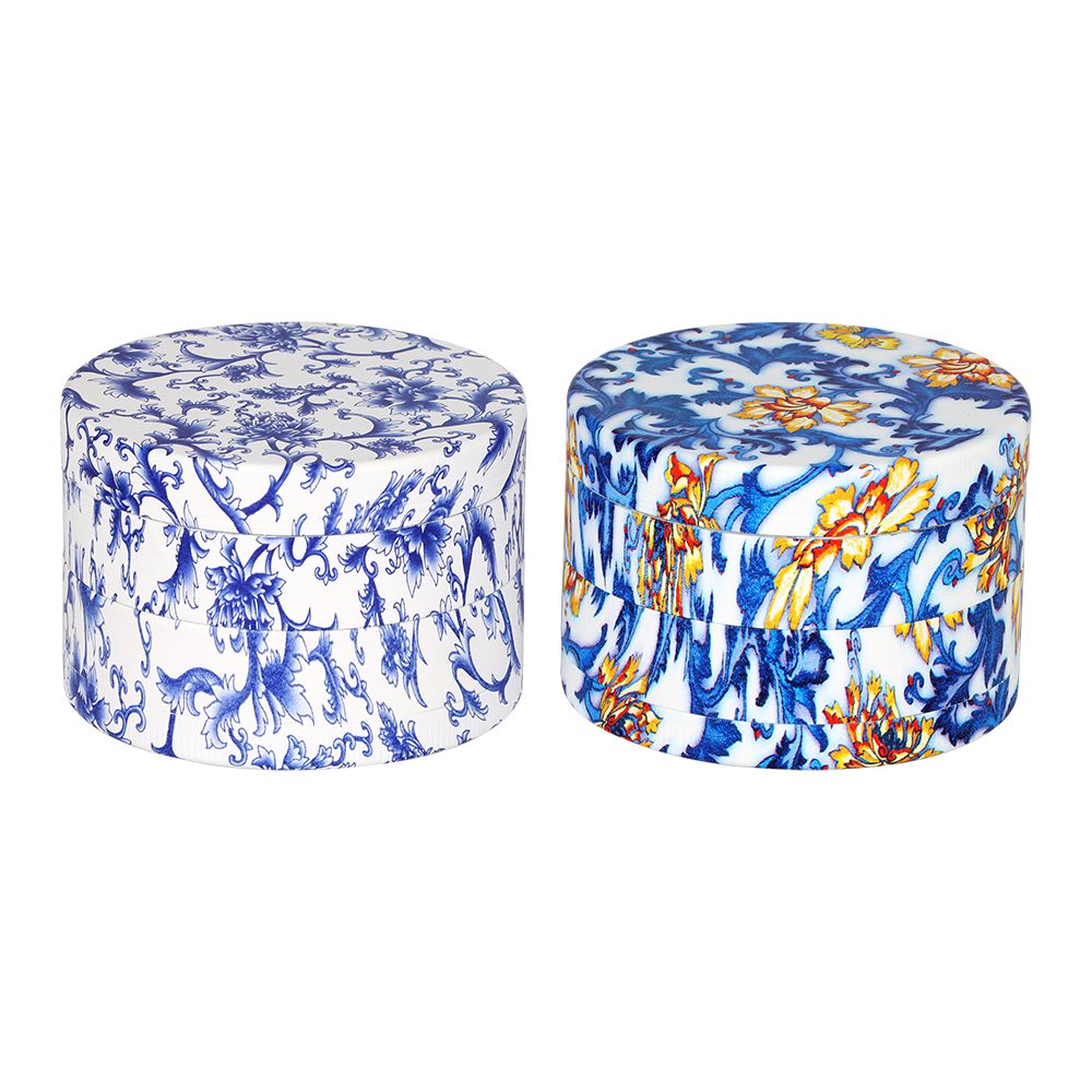 6CT DISPLAY - SeshGear Vintage Aluminum Grinder - 4pc / 2.5" / Assorted Designs, BDD Wholesale