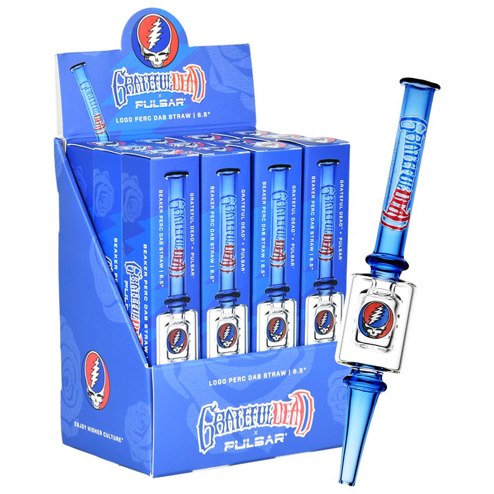 Grateful Dead x Pulsar Steal Your Face Dab Straw | 6.5", BDD Wholesale