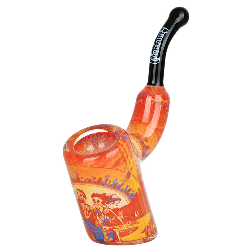 Grateful Dead x Pulsar Inside Print Bent Sherlock Pipe | 4", BDD Wholesale