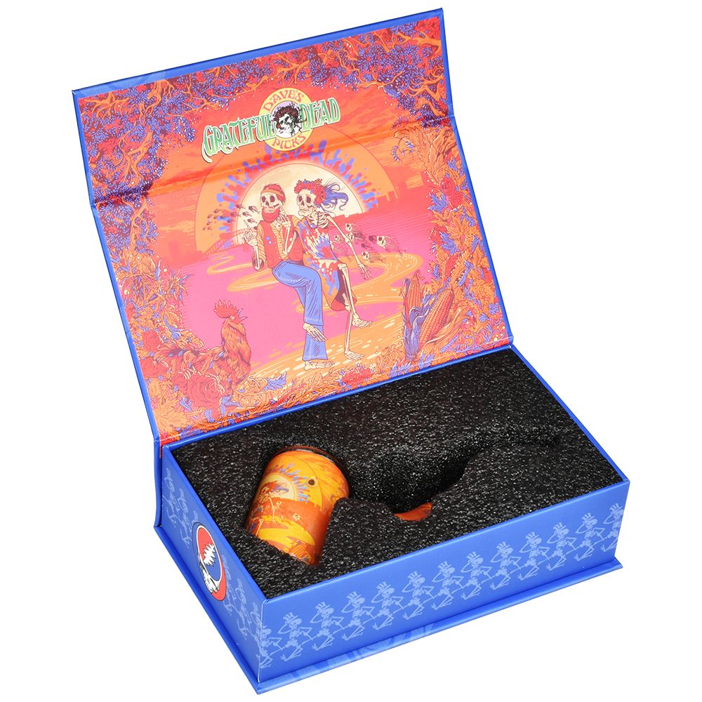 Grateful Dead x Pulsar Inside Print Bent Sherlock Pipe | 4", BDD Wholesale