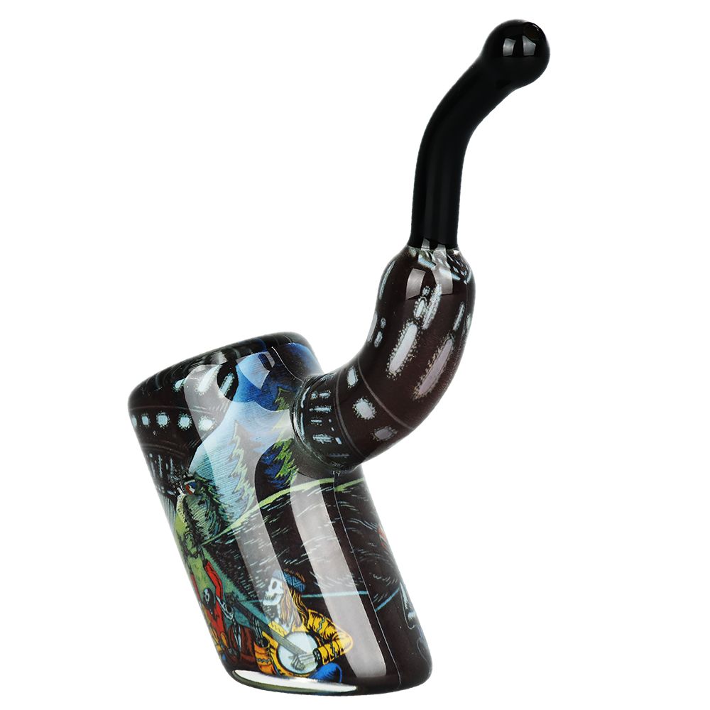 Grateful Dead x Pulsar Inside Print Bent Sherlock Pipe | 4", BDD Wholesale