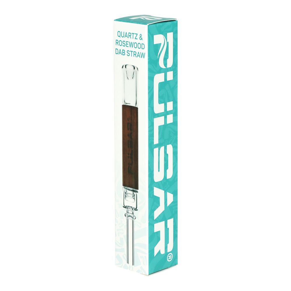 3CT BUNDLE - Pulsar Quartz & Wood Deco Dab Straw - 5.75"