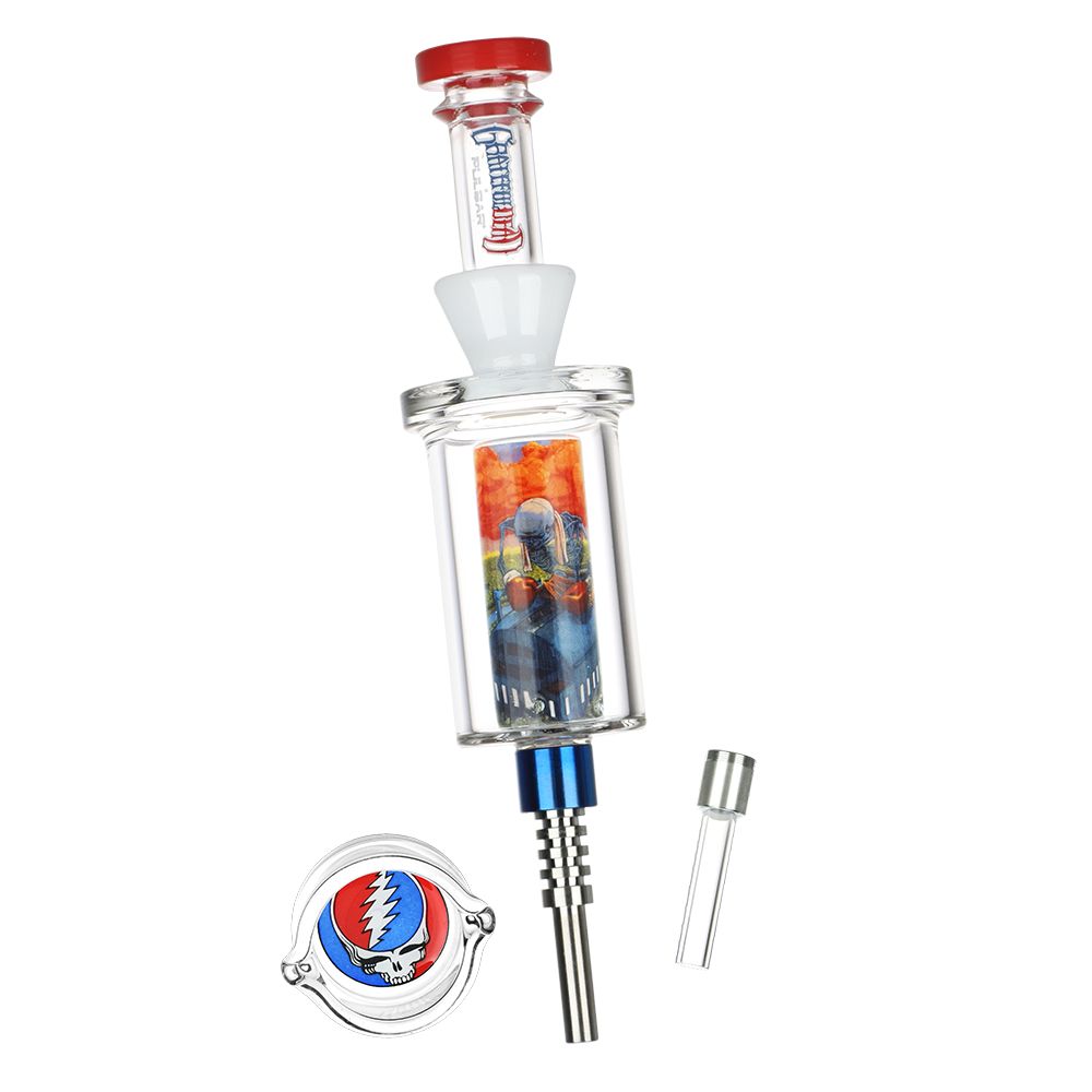 Grateful Dead x Pulsar Inside Print Vapor Vessel & SYF Dab Dish - 9.25" / Boxer, BDD Wholesale