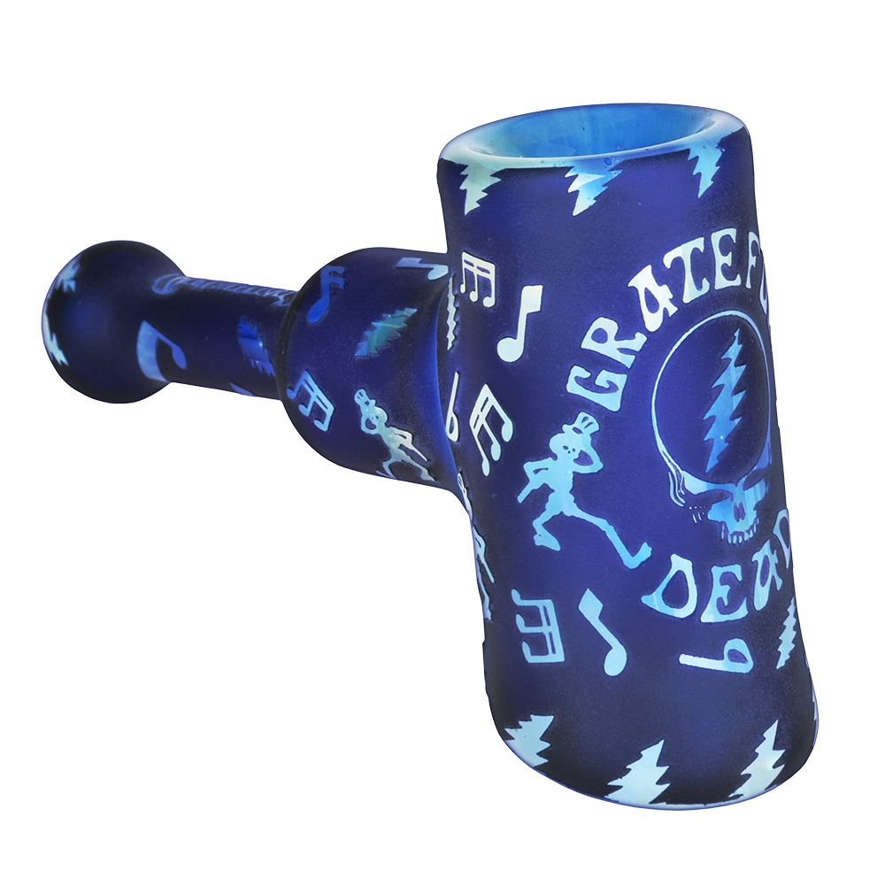 Grateful Dead x Pulsar Ethereal Music Etched Glass Hammer Bubbler - 5", BDD Wholesale