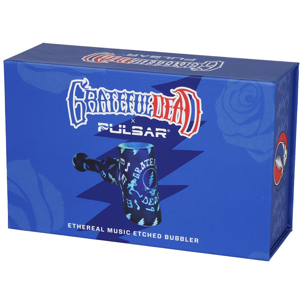 Grateful Dead x Pulsar Ethereal Music Etched Glass Hammer Bubbler - 5", BDD Wholesale