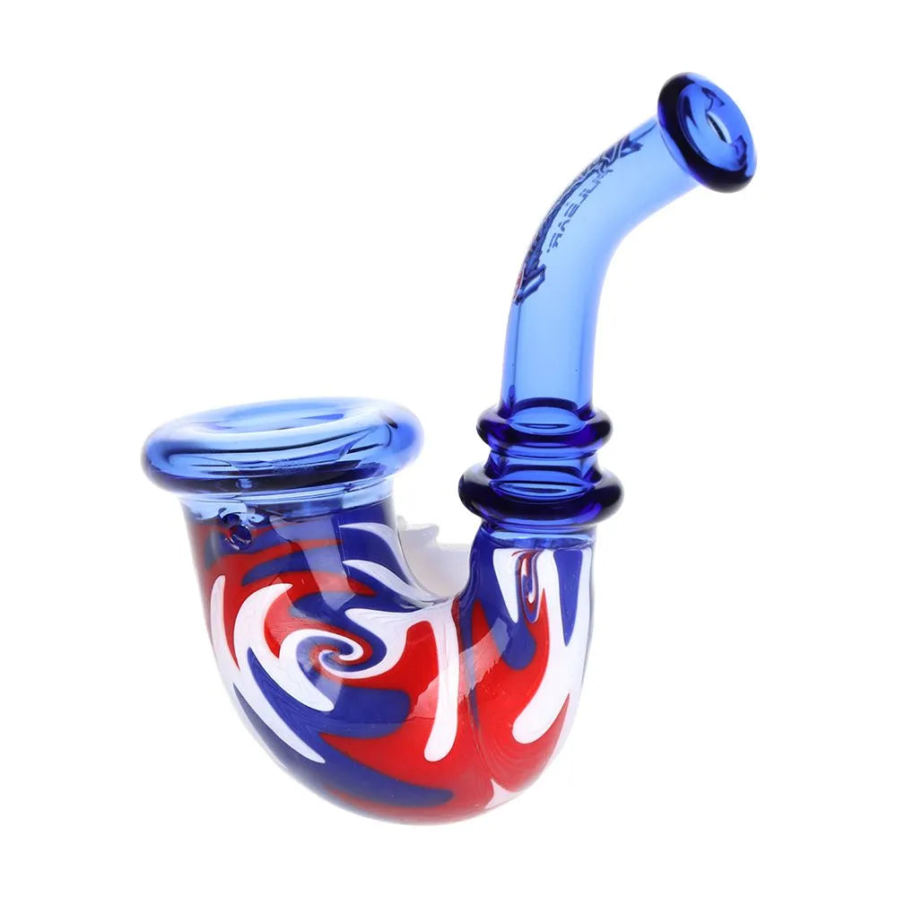 Grateful Dead x Pulsar Bolt Handle Wig Wag Glass Sherlock Pipe - 5", BDD Wholesale