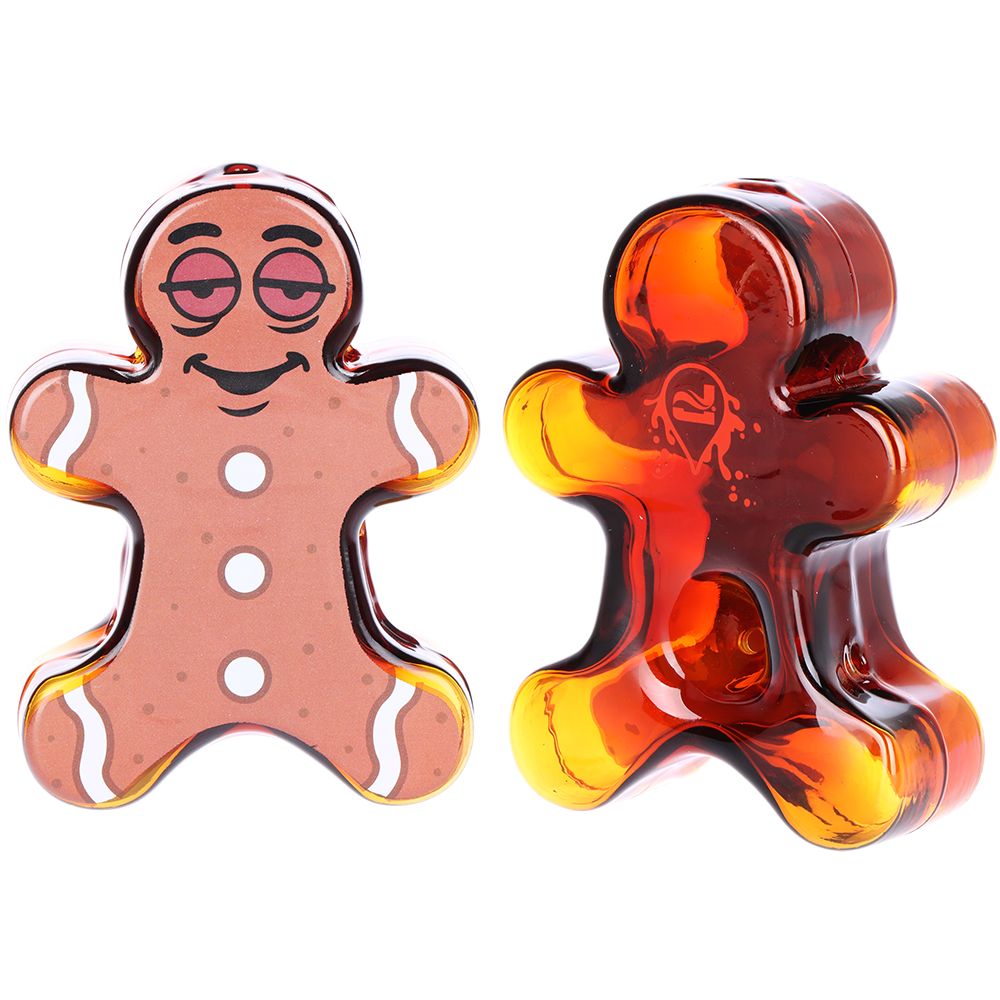 Pulsar Dazed and Delicious Ginger Bread Man Glass Hand Pipe - 4.75", BDD Wholesale