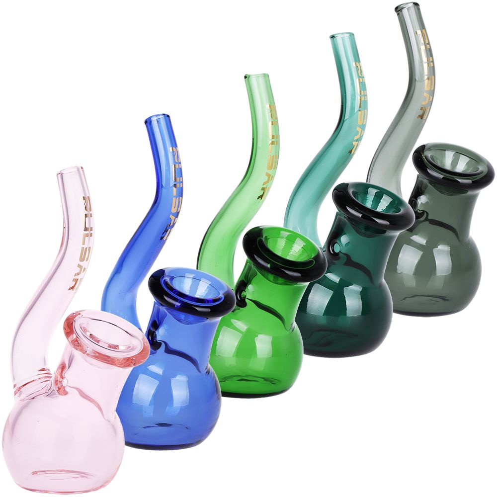 Pulsar Upright Sherlock Glass Hand Pipe - 5" / Colors Vary, BDD Wholesale