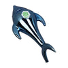 SeshGear Electroplated Cobalt Chomper Glass Hand Pipe - 5", BDD Wholesale