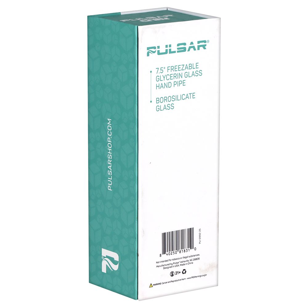 Pulsar Chillr Glycerin Glass Hand Pipe - 7.5" / Blue, BDD Wholesale
