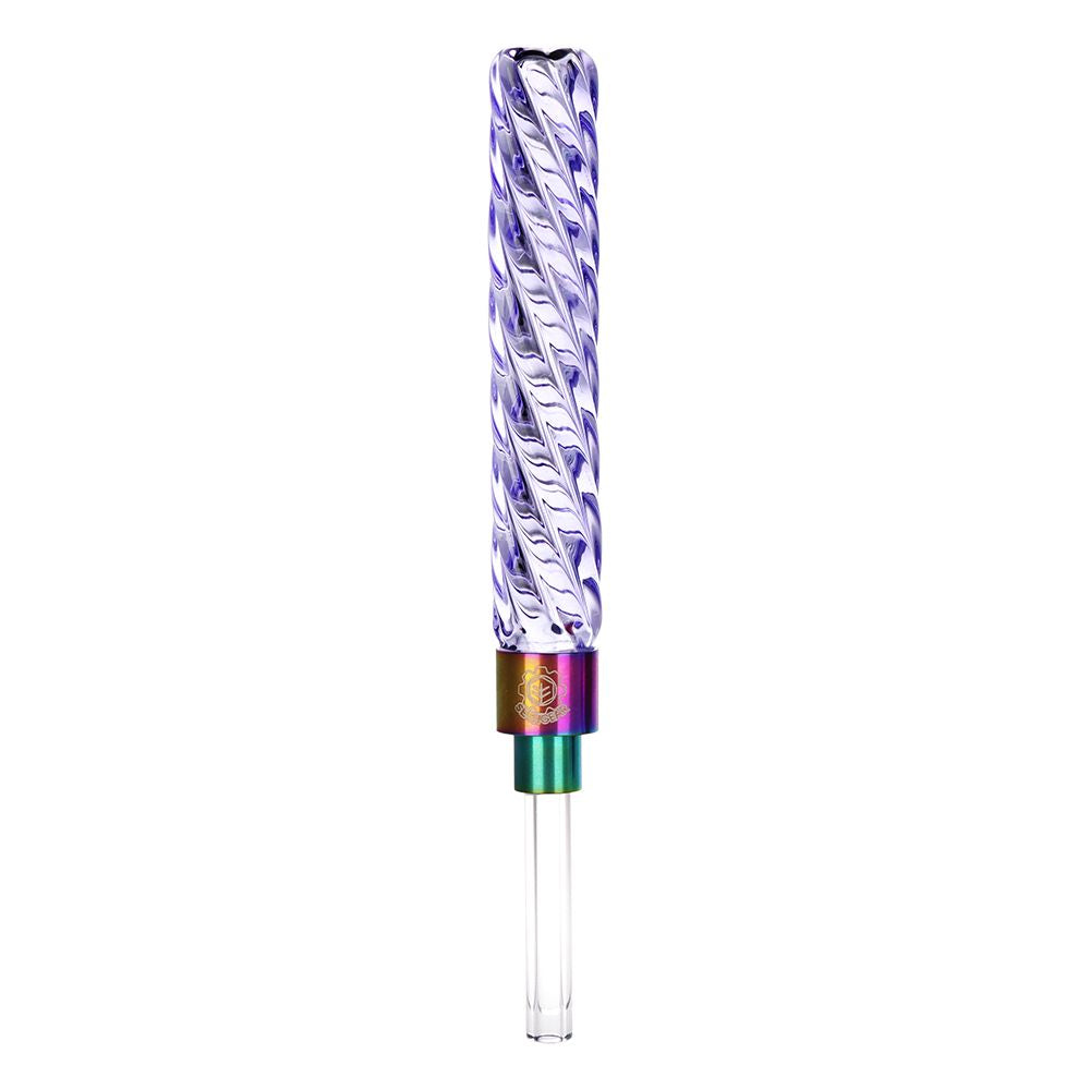 5CT BUNDLE - SeshGear Swirly Glass Dab Straws - 4.6" / Assorted Colors, BDD Wholesale