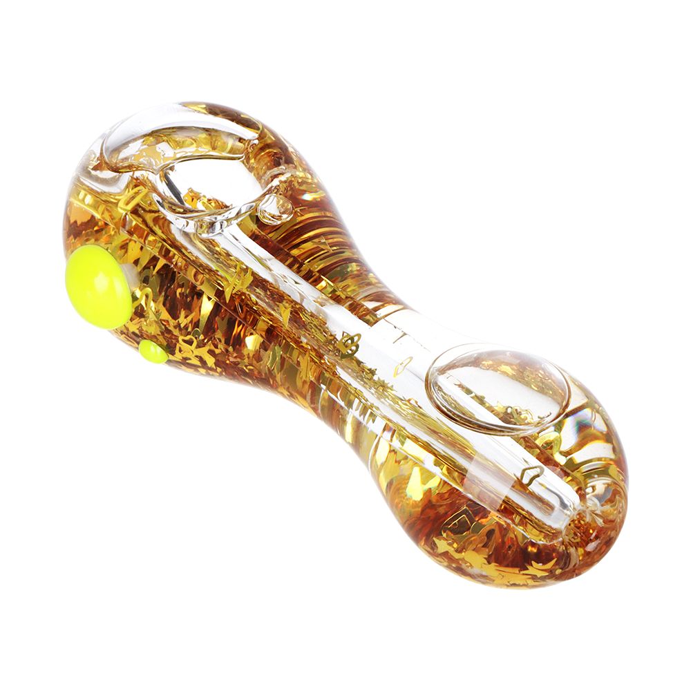 4CT BUNDLE - SeshGear Glycerin Sparkle Spoon Pipe - 5" / Blue, Clear, Orange, Purple, BDD Wholesale