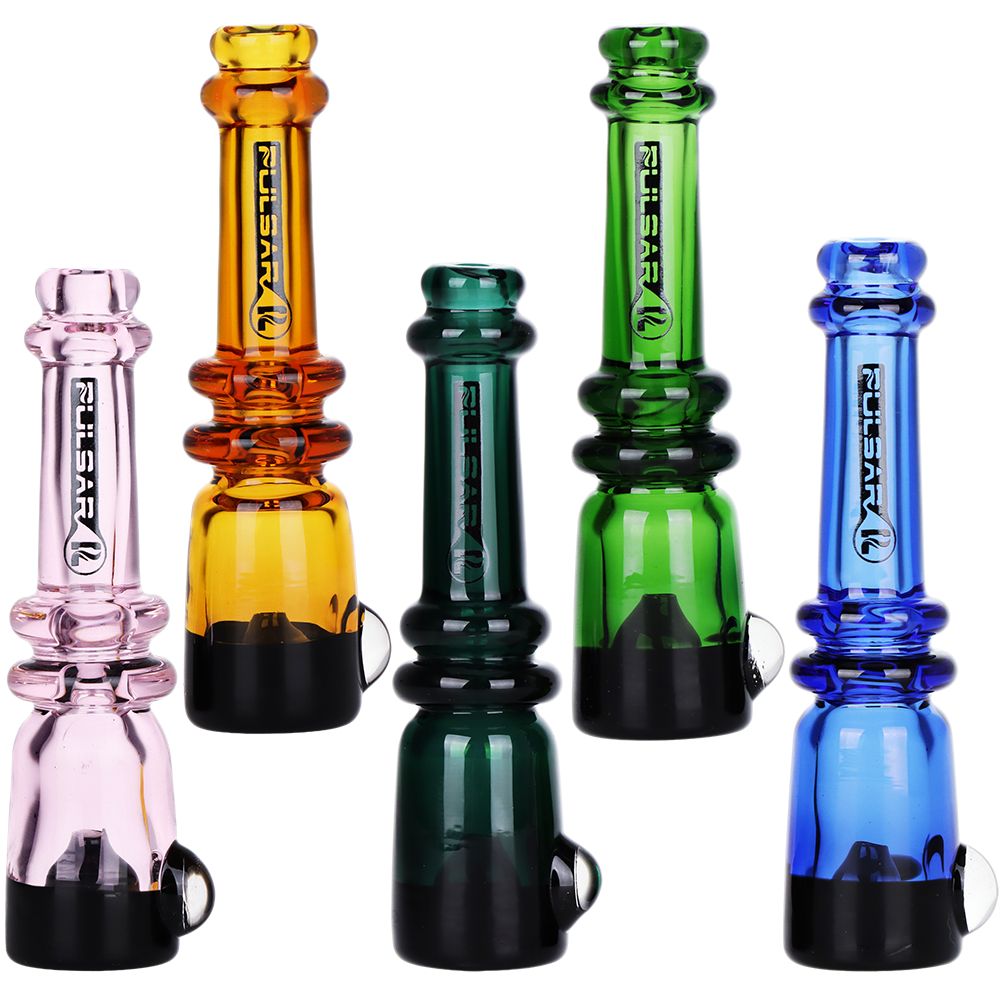5CT BUNDLE - Pulsar Maria Chillum - 3.75" / Amber, Blue, Green, Pink, Teal, BDD Wholesale